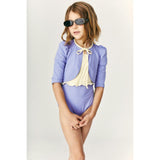 Mipounet SS26 Noélie, Swim Cardigan (ecru/mauve)