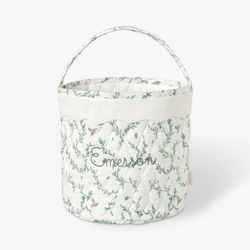 Quilted Storage Basket - Secret Garden