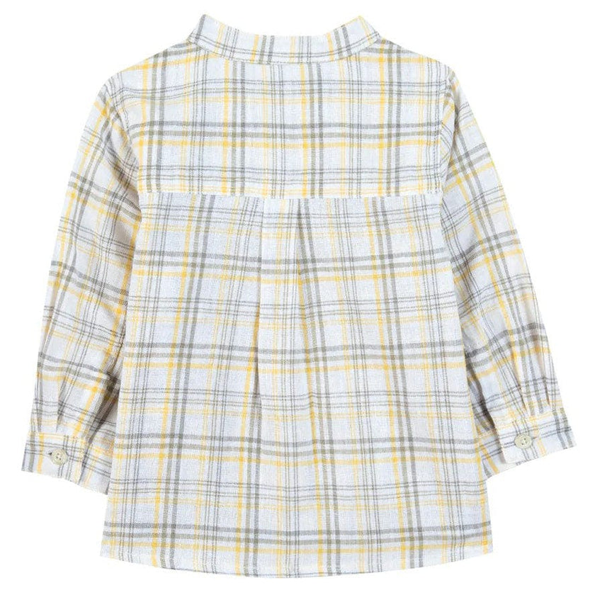 TARTINE ET CHOCOLAT Green Fern Checked Baby Shirt