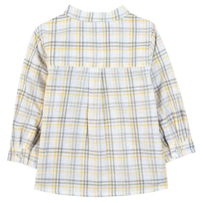 TARTINE ET CHOCOLAT Green Fern Checked Baby Shirt