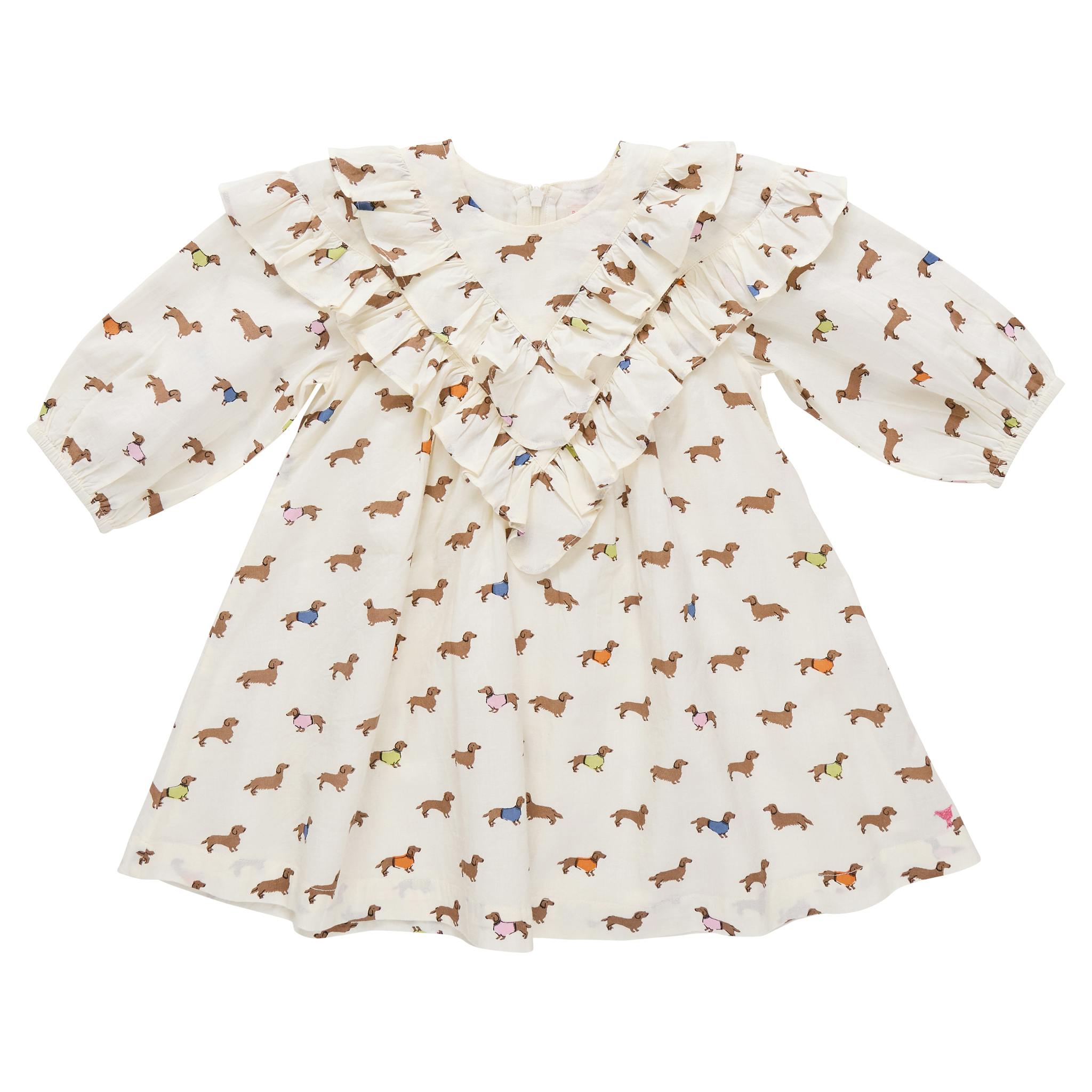 Girls Everly Dress - Dachshunds In Sweaters