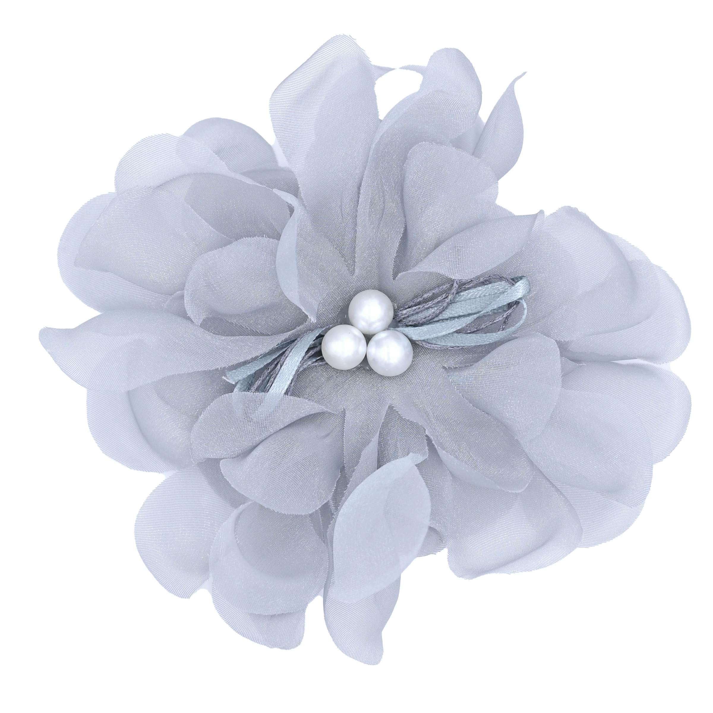 Pearl Ribbon Flower Hairclip