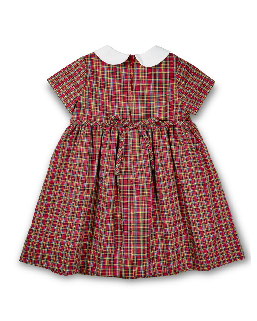 Plaid Dress With Flowers