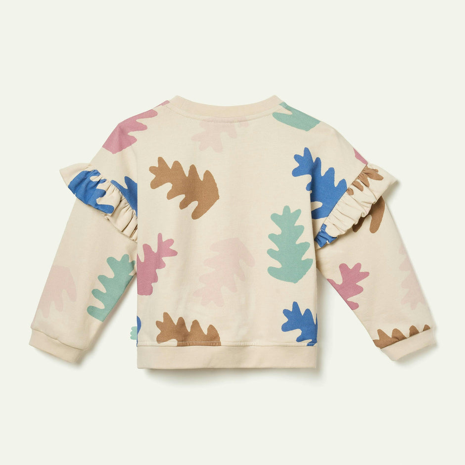 Recycled Cotton Autumn Ruffle Sweatshirt