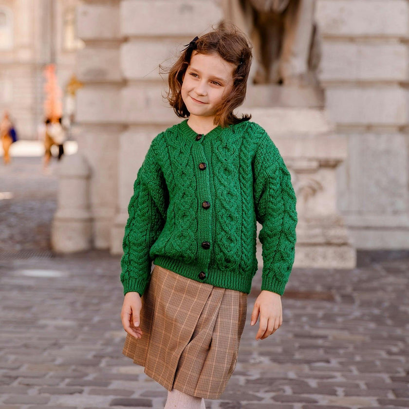Hampstead Merino Cardigan - Intelligence Green