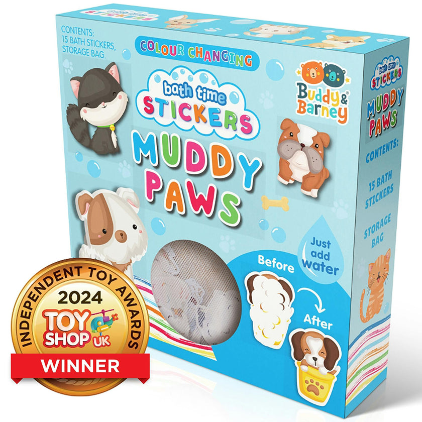 Bath Time: Stickers - Color Changing Muddy Paws