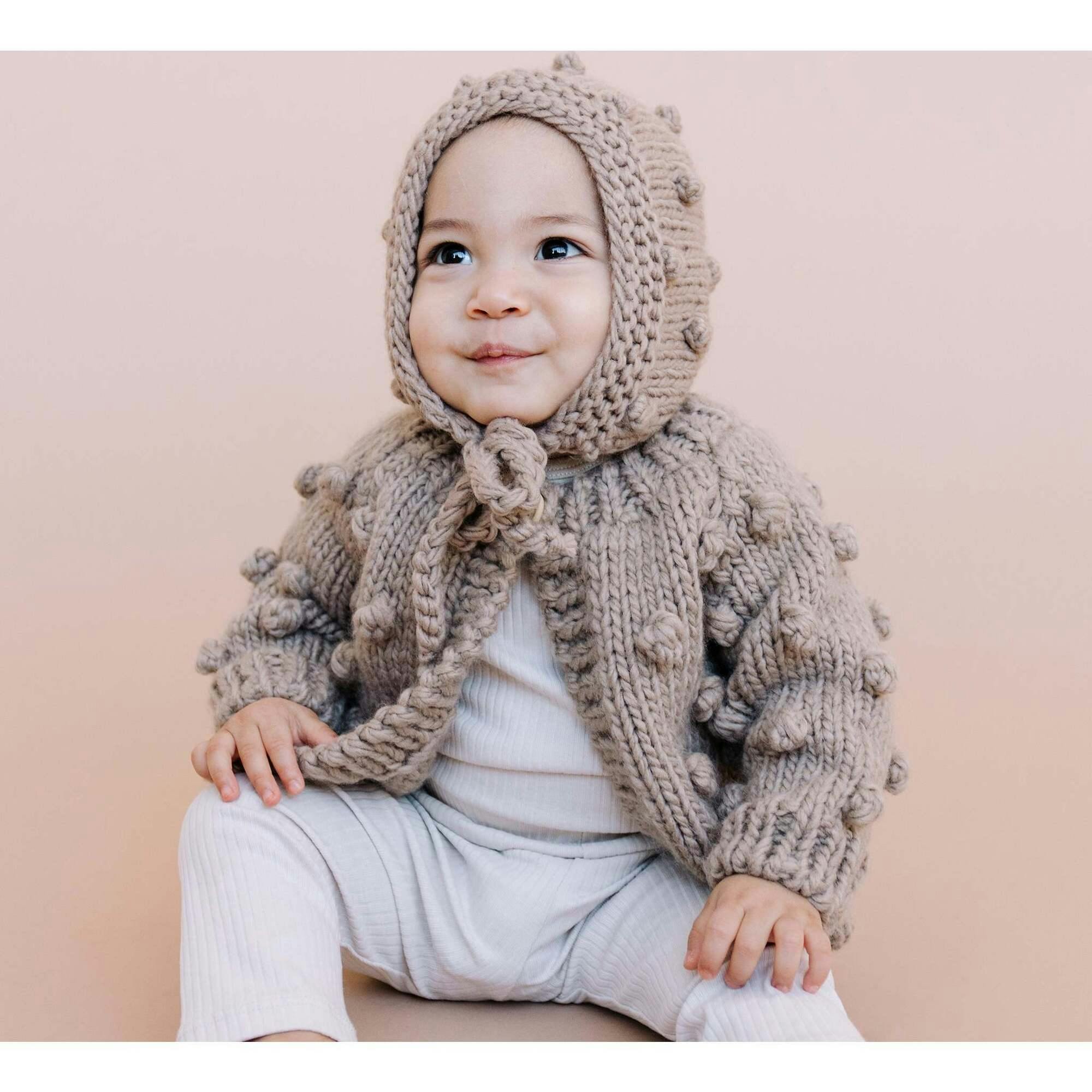 Popcorn Cardigan, Flax