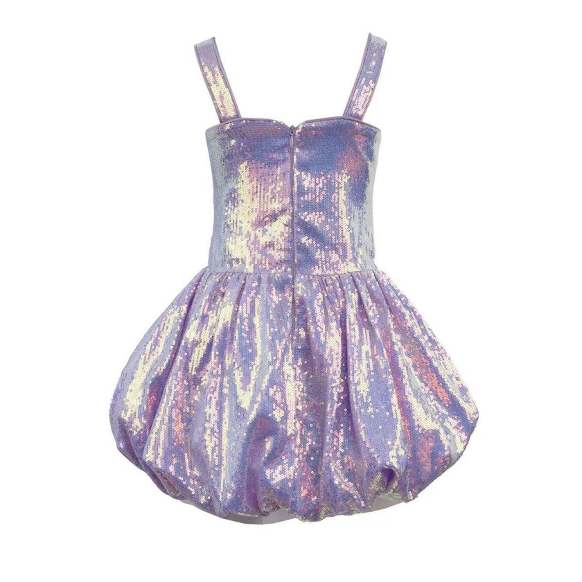 Lavender Haze Bow Bubble Dress