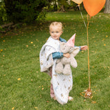 Cotton Muslin Baby Quilt - Party Animals