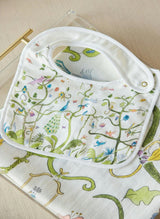 Baby Bib & Shawl Blanket Set - Tropical Chinoiserie