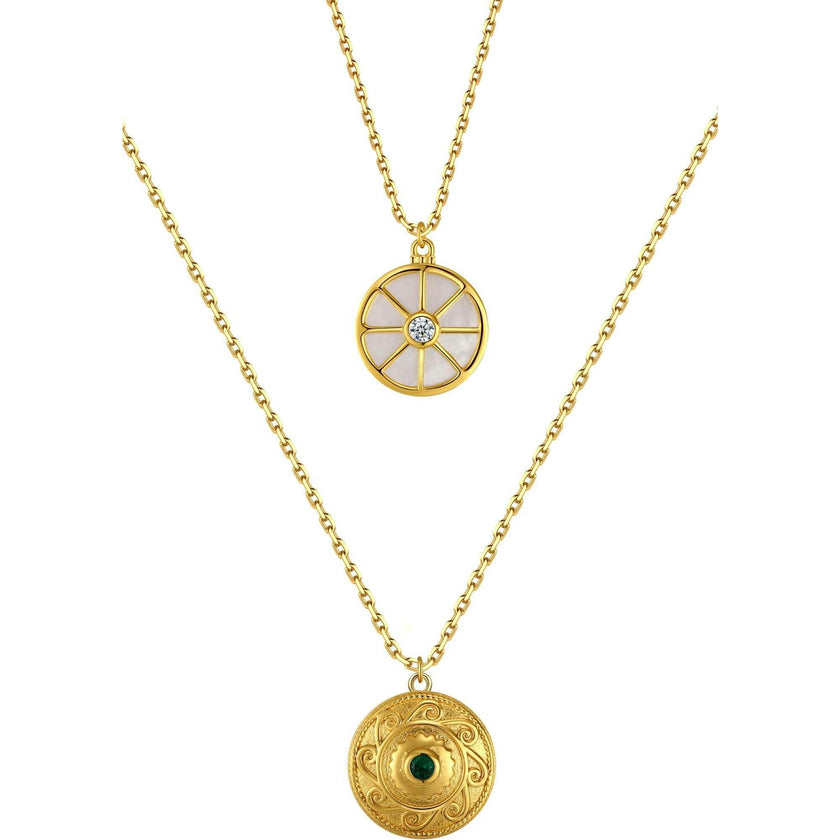 Compass Layered Necklace Set