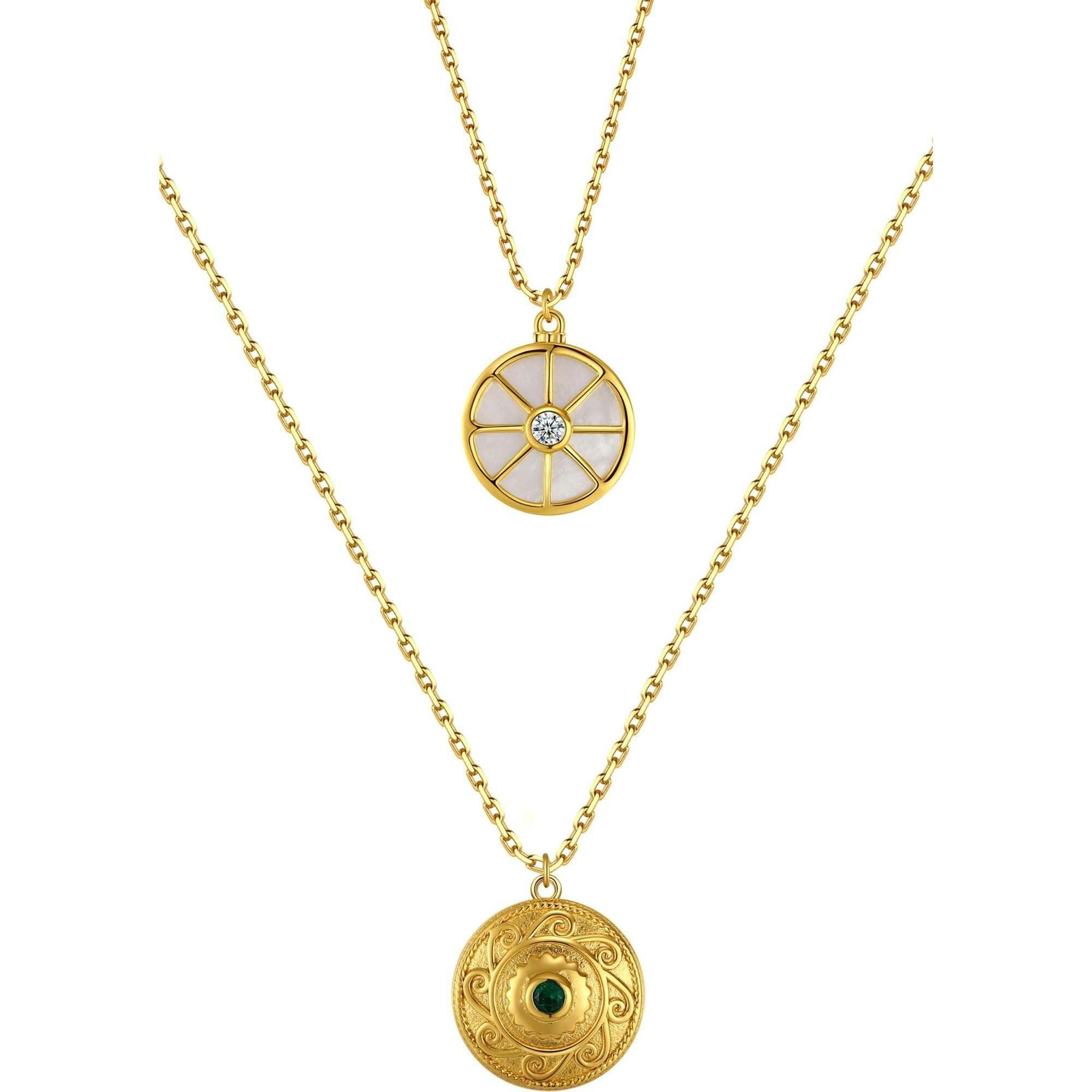 Compass Layered Necklace Set