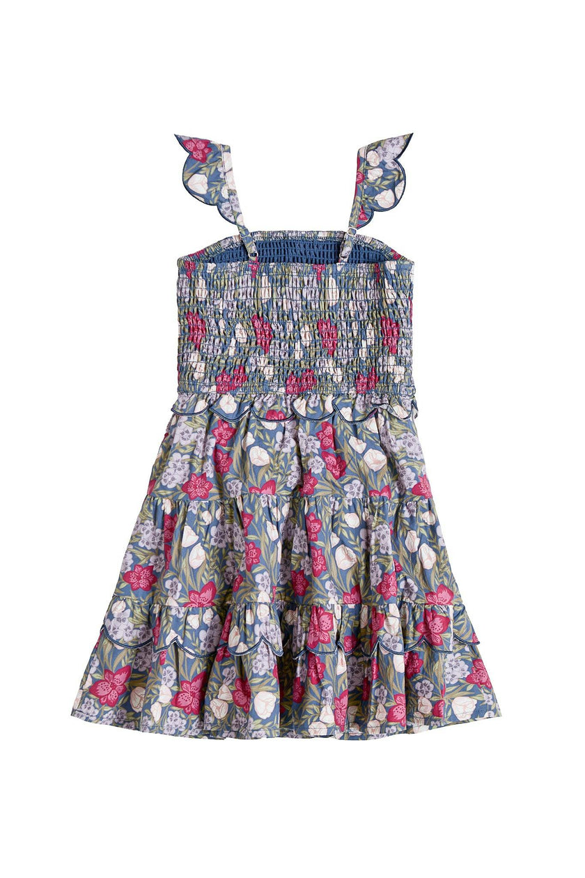 Mini Blossom Dress in Navy Meadow
