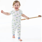 Golf Carts Blue - Short Sleeve Loungewear Set
