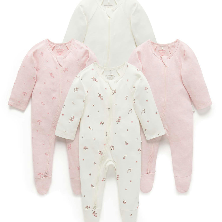 4 Pack Zip Growsuit Vanilla Blossom Pack