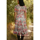 Cordelia Dress in Pink Bloom