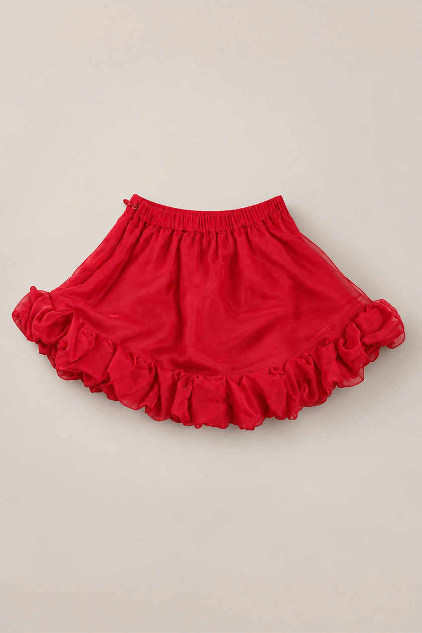 Mini Kendy Skirt in Poinsettia