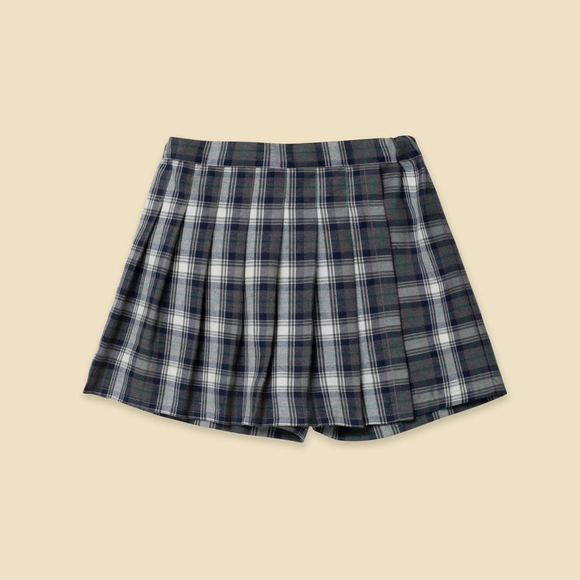 Play Pleated Skort in Grey Plaid