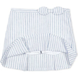 Linen Pull-On Pleated Bow Skort, White