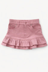 Denim Skirt Pink