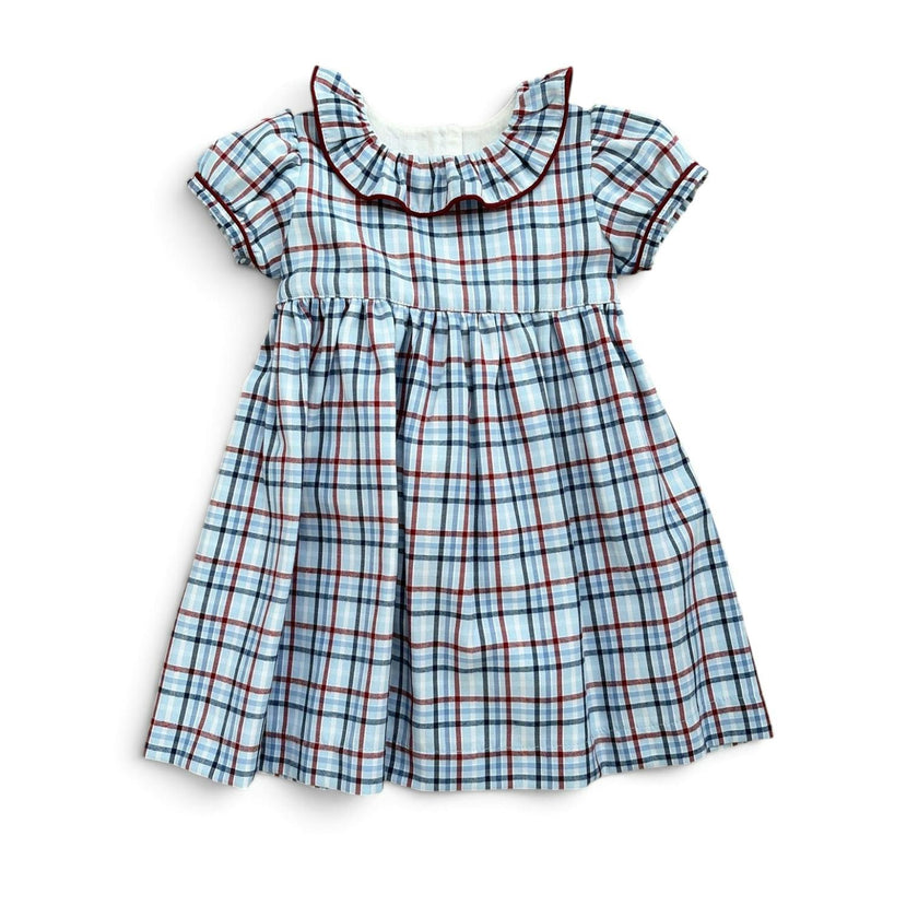 Heritage Plaid Ruffle Collar Dress