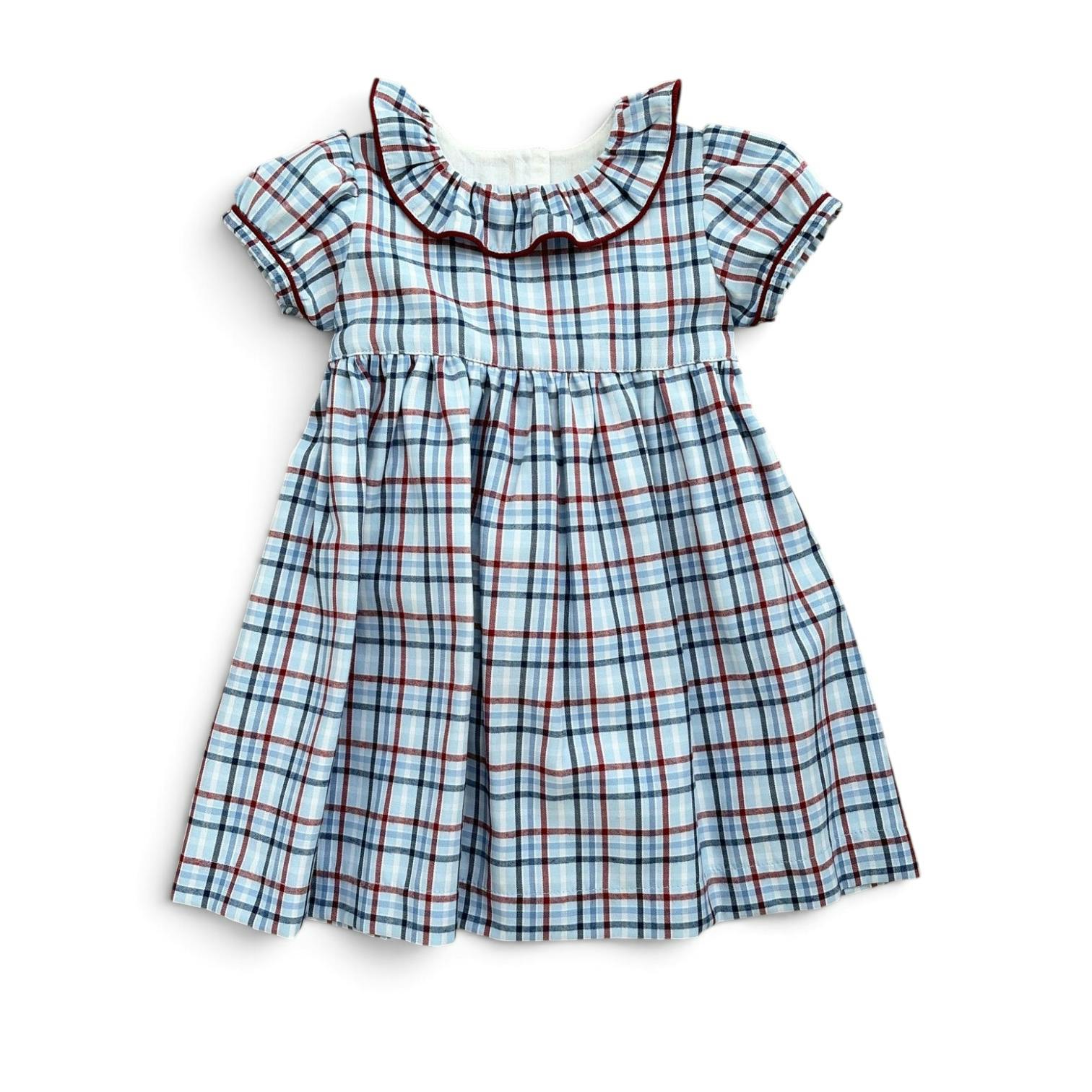 Heritage Plaid Ruffle Collar Dress