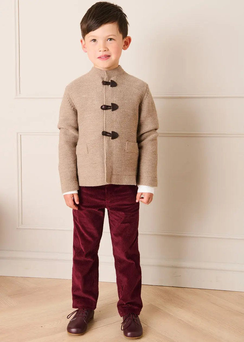 Corduroy Five Pocket Trousers in Burgundy (4-10yrs)