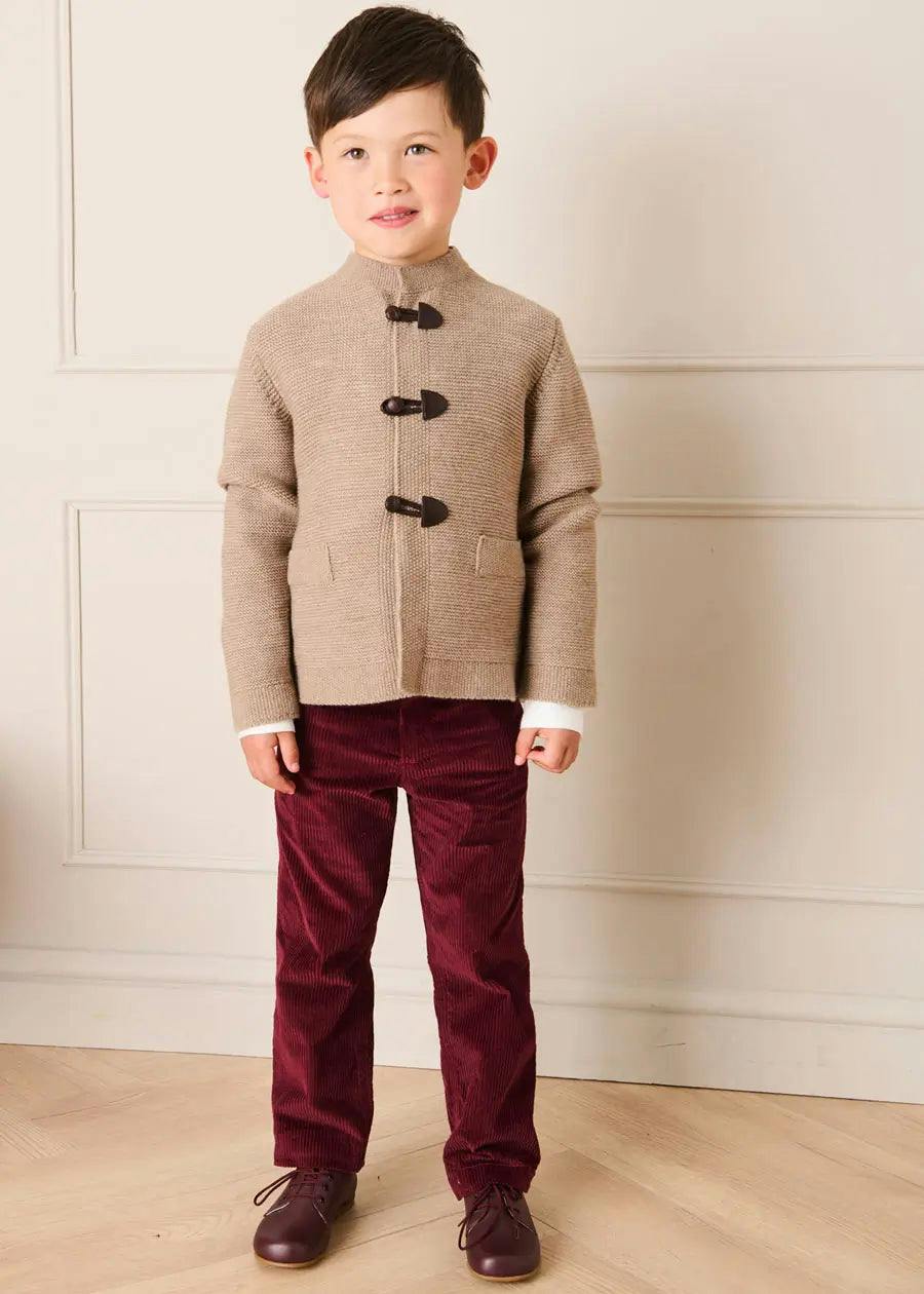Corduroy Five Pocket Trousers in Burgundy (4-10yrs)