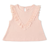 Organic Ruffle Top & Shorts Set - Blush