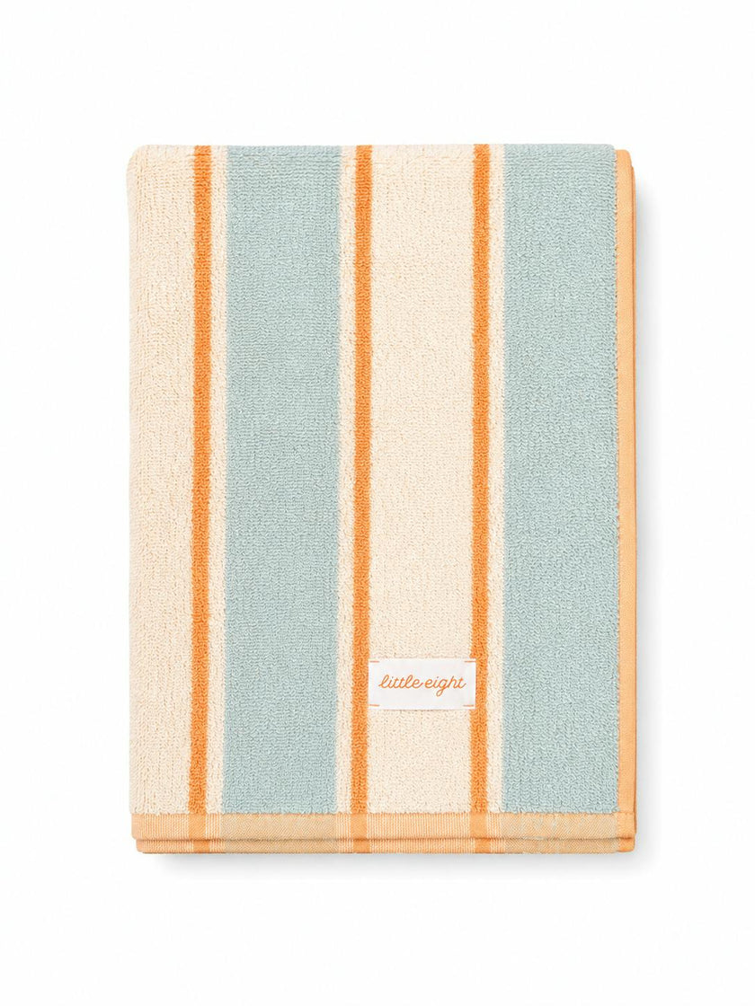 striped beach towel