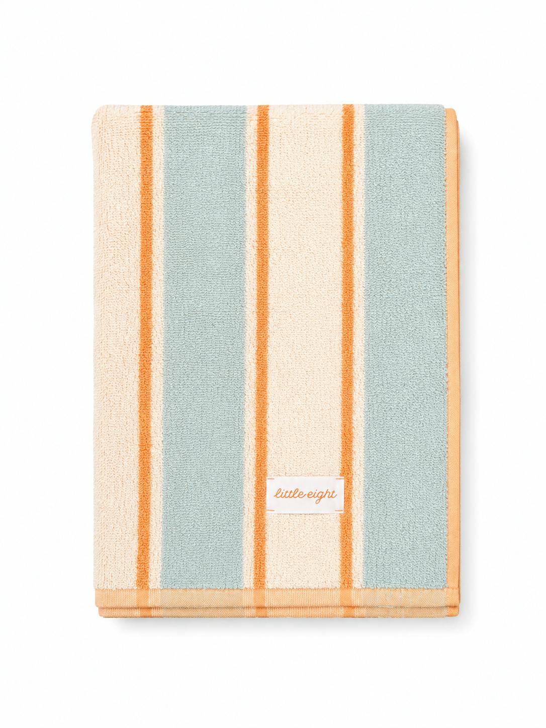 striped beach towel