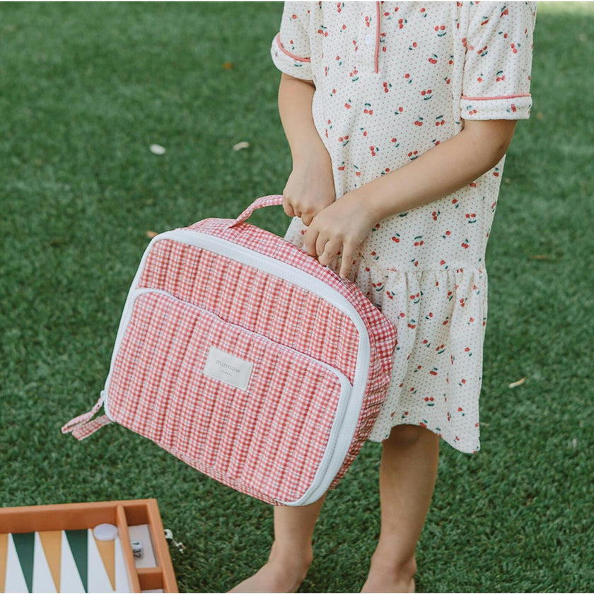 Poppy Gingham Coated Lunchbox
