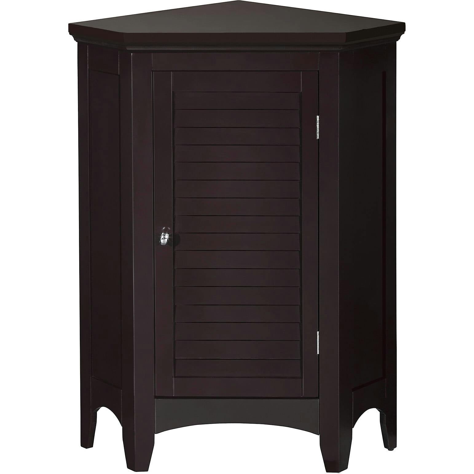 Glancy Wooden Corner Floor Cabinet with Shutter Door
