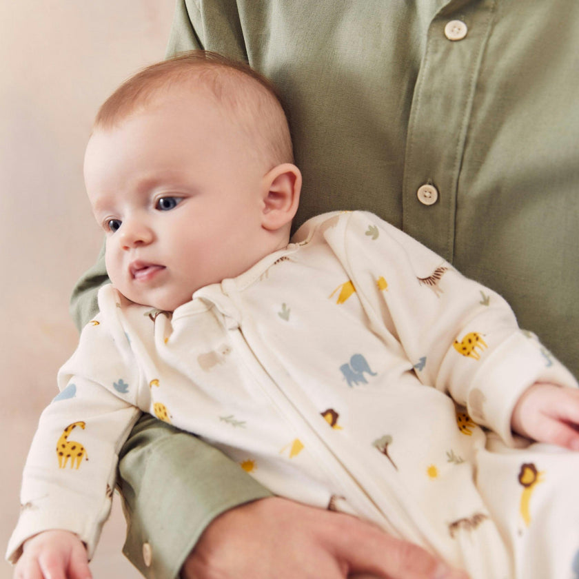 Safari Clever Zip Baby Pajamas