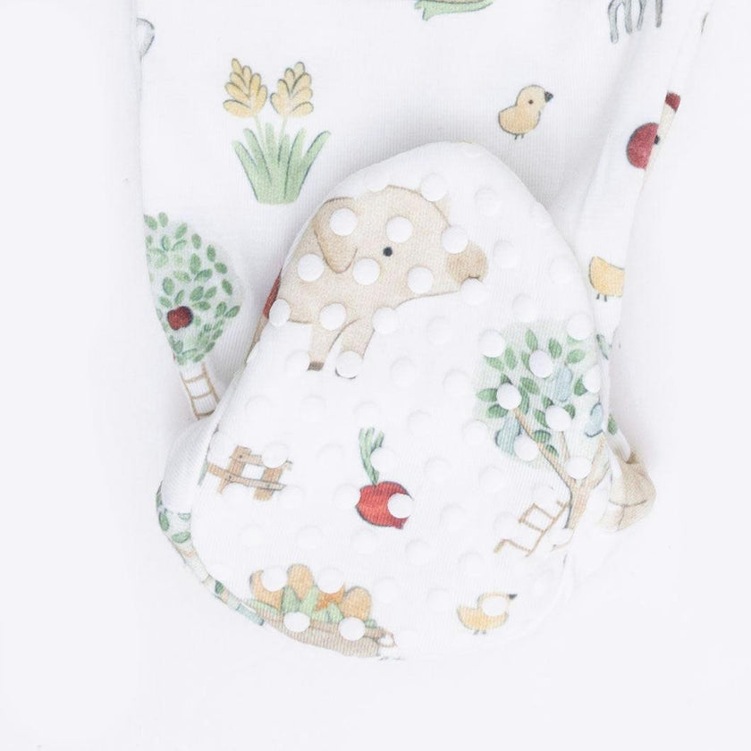 Cute Farm Animals Uni - 2 Way Zipper Footie