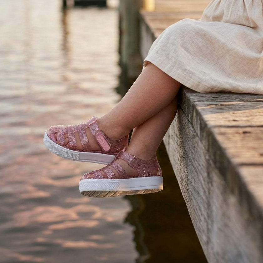 Elite Glitz Jelly Shoes in Pink