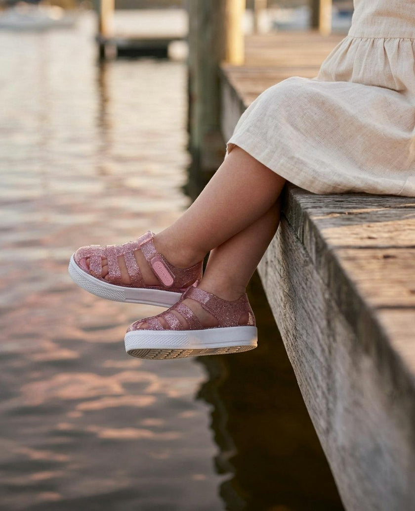 Elite Glitz Jelly Shoes in Pink