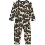 Ruffle Shoulder Baby Romper, Multi