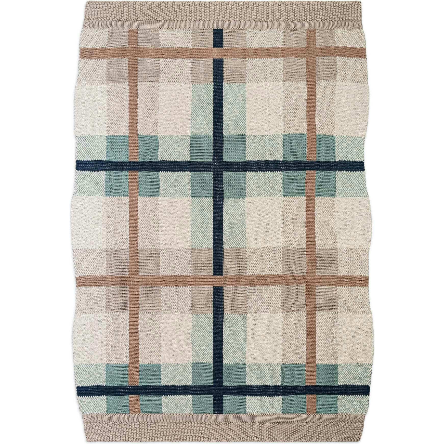 Charlie Farmhouse Knitted Plaid Baby Blanket