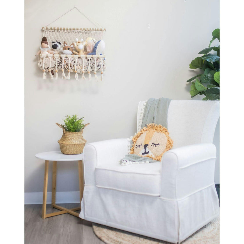 Willow Macrame Storage Wall Decor