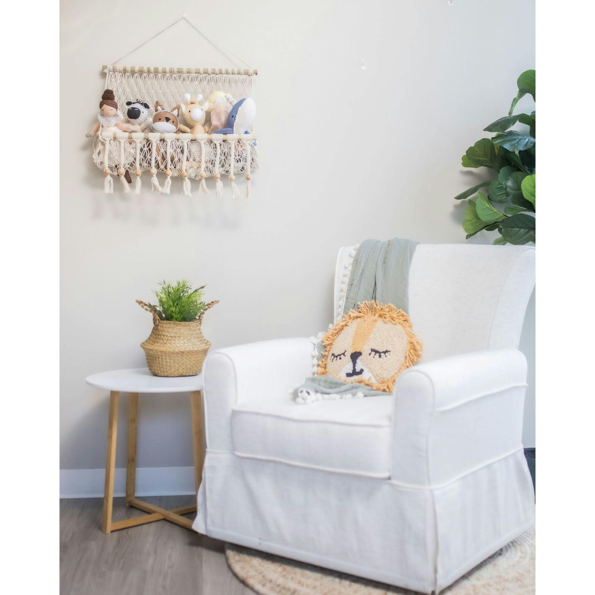 Willow Macrame Storage Wall Decor