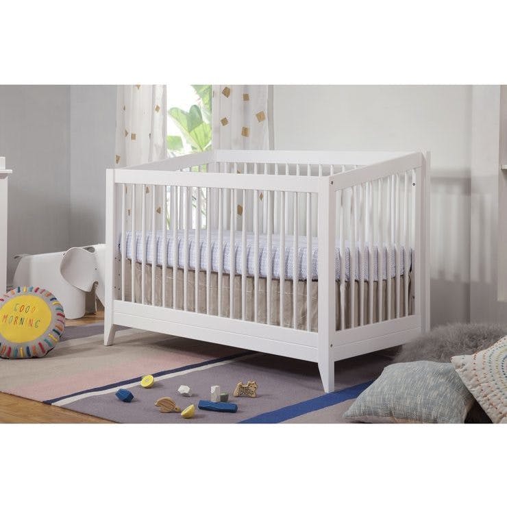 Sprout 4-in-1 Convertible Crib | w/Toddler Bed Conversion Kit in White