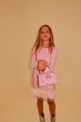 Pink Shimmer Feather Dress