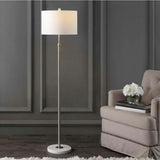 June 65" Adjustable Metal/Marble LED Floor Lamp