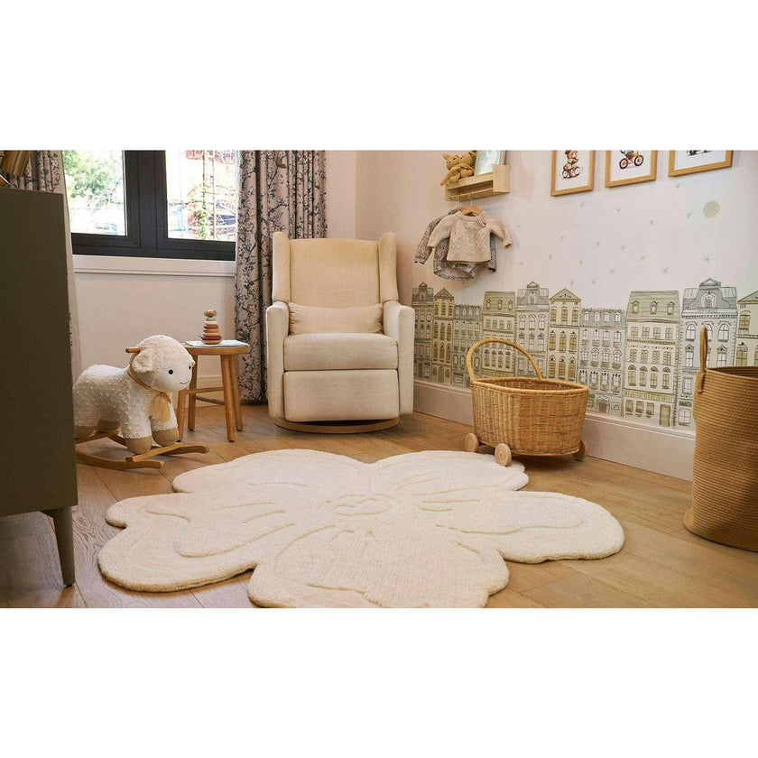 Flower Washable Wool Rug