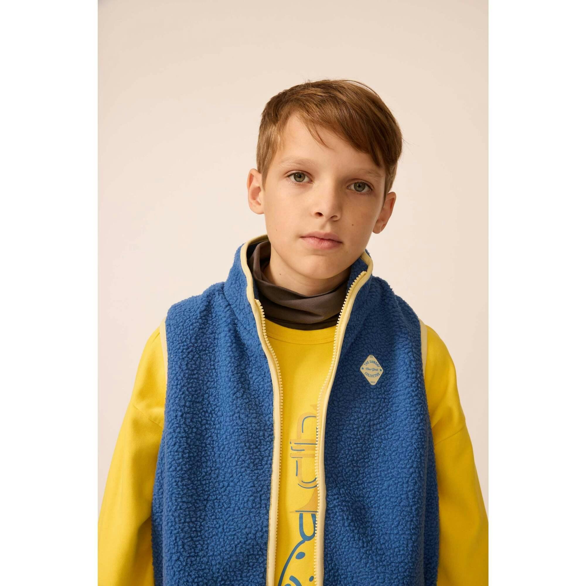 Polar Fleece Vest in Blue Note
