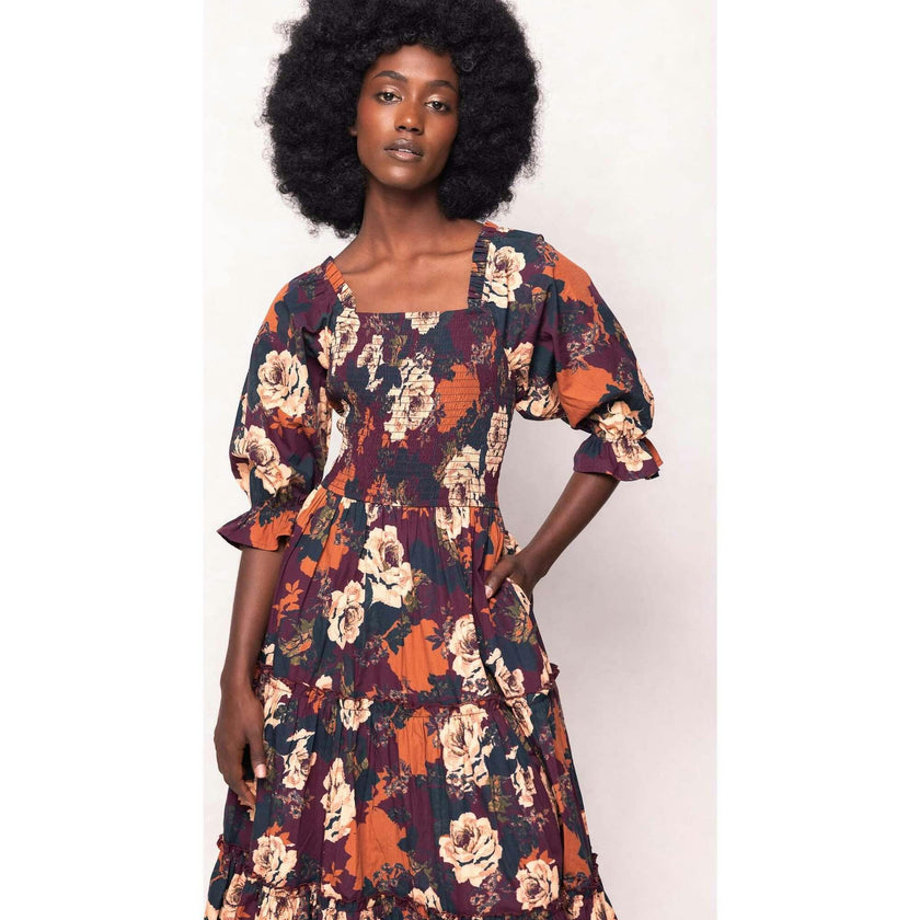 Madeline Dress in Equinox Rose
