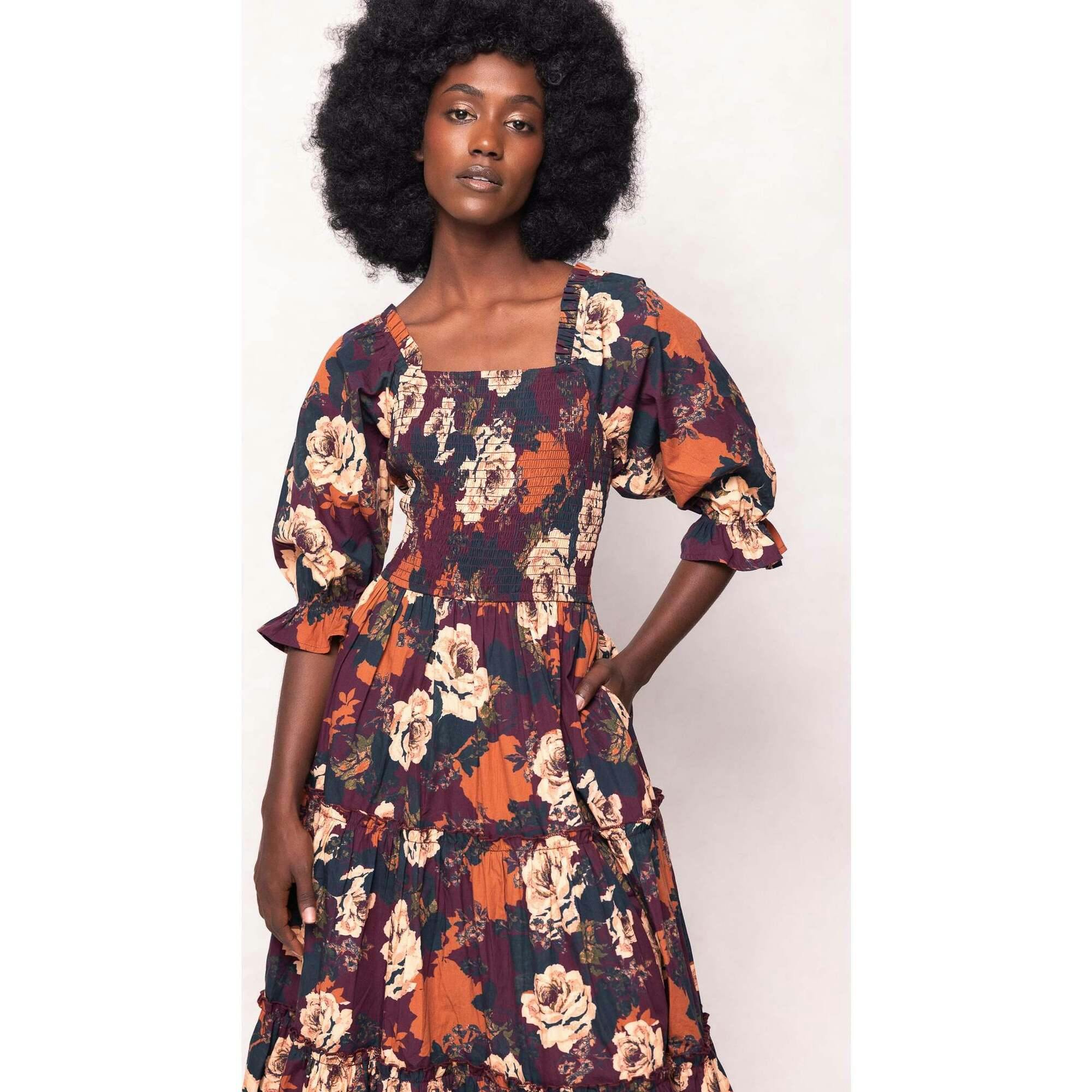 Madeline Dress in Equinox Rose