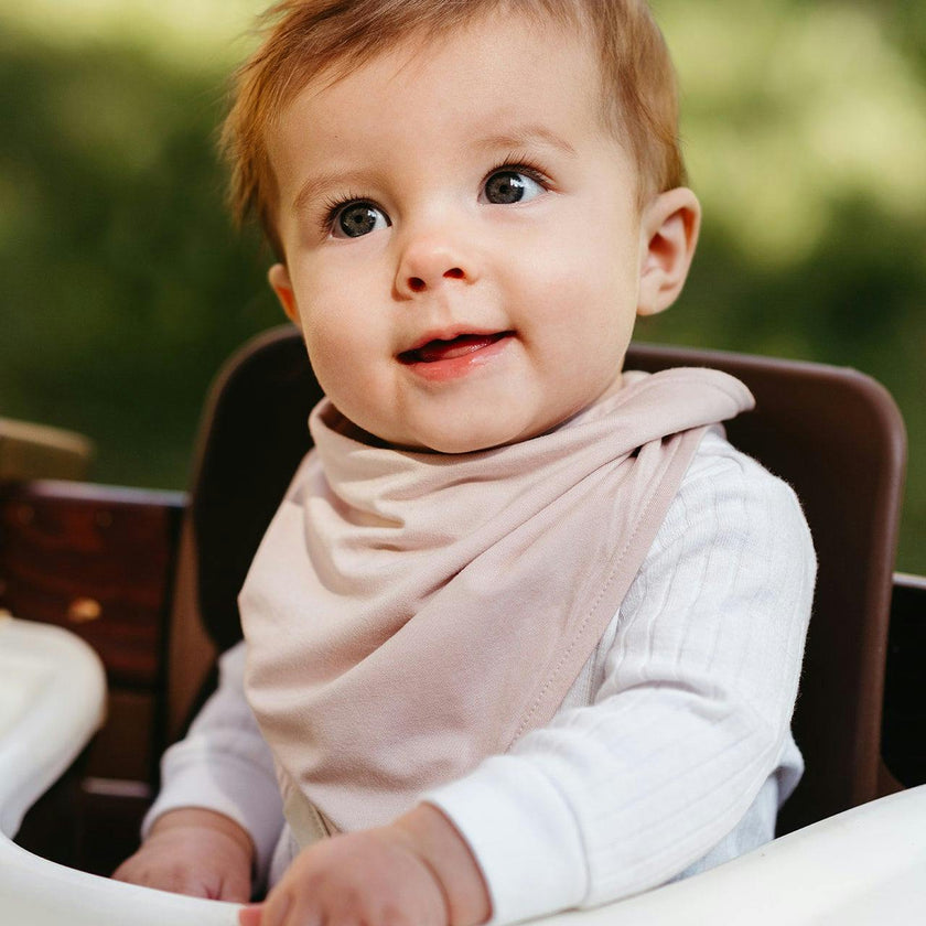 Sepia Rose Luxe Solid Kerchief Bib