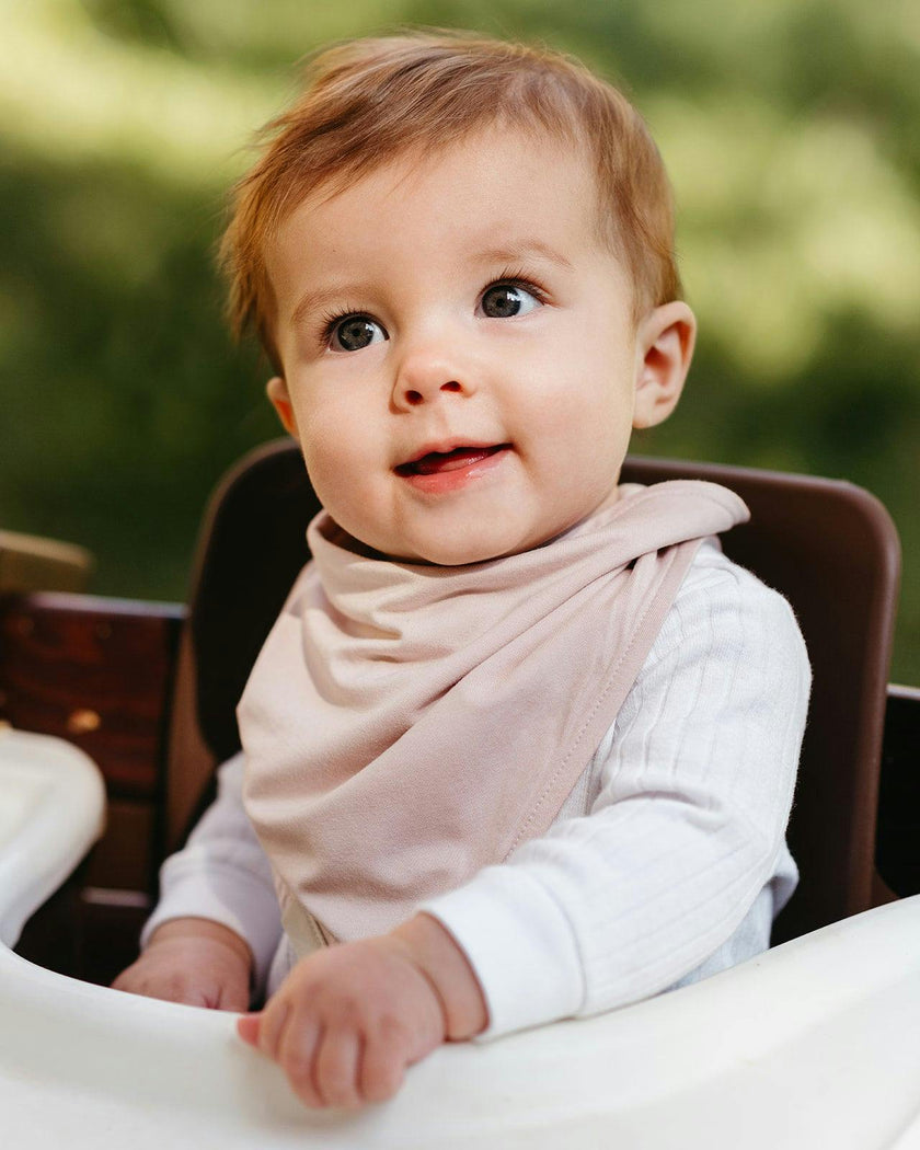 Sepia Rose Luxe Solid Kerchief Bib